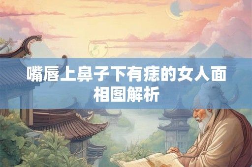嘴唇上鼻子下有痣的女人面相图解析