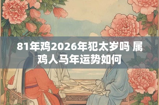 81年鸡2026年犯太岁吗 属鸡人马年运势如何