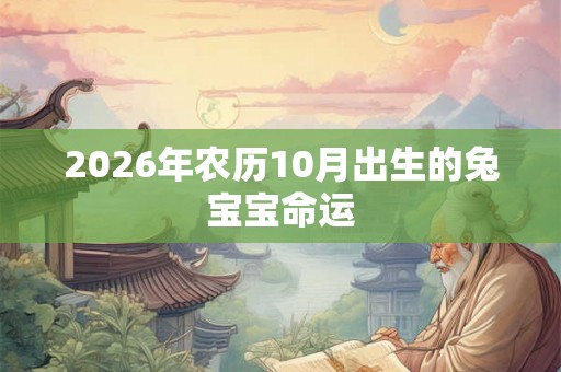 2026年农历10月出生的兔宝宝命运