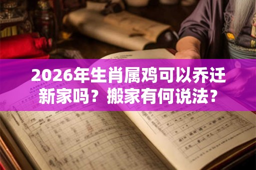 2026年生肖属鸡可以乔迁新家吗？搬家有何说法？