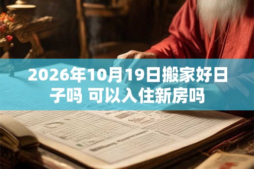 2026年10月19日搬家好日子吗 可以入住新房吗
