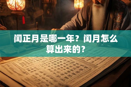闰正月是哪一年？闰月怎么算出来的？