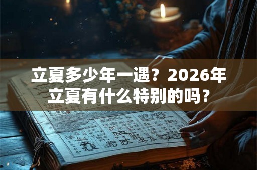 立夏多少年一遇？2026年立夏有什么特别的吗？