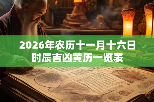 2026年农历十一月十六日时辰吉凶黄历一览表
