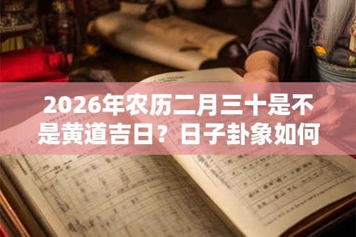 2026年农历二月三十是不是黄道吉日？日子卦象如何？