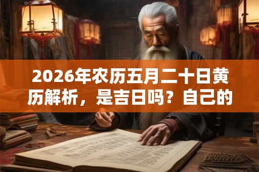 2026年农历五月二十日黄历解析，是吉日吗？自己的黄道吉日该怎么选？