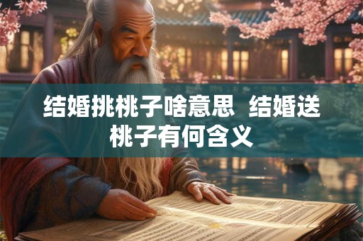 结婚挑桃子啥意思 结婚送桃子有何含义 结婚挑桃子啥意思 结婚送桃子有何含义