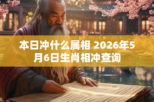 本日冲什么属相 2026年5月6日生肖相冲查询