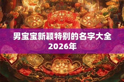 男宝宝新颖特别的名字大全2026年