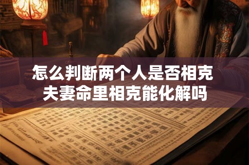 怎么判断两个人是否相克 夫妻命里相克能化解吗