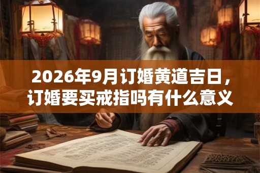 2026年9月订婚黄道吉日，订婚要买戒指吗有什么意义？