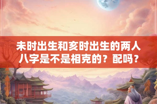 未时出生和亥时出生的两人八字是不是相克的？配吗？
