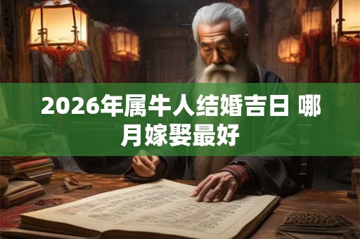 2026年属牛人结婚吉日 哪月嫁娶最好 2026年属牛人结婚吉日 哪月嫁娶最好