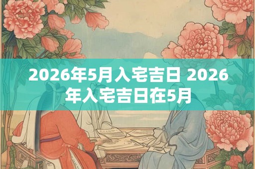 2026年5月入宅吉日 2026年入宅吉日在5月