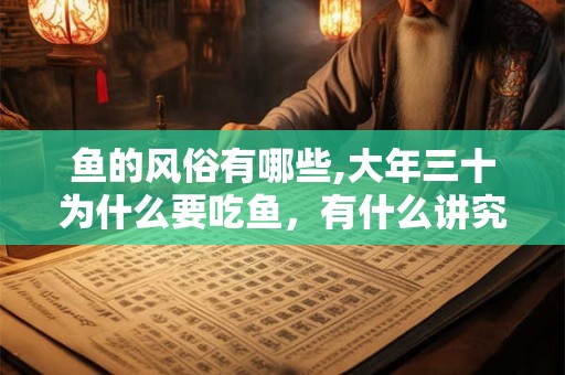 鱼的风俗有哪些,大年三十为什么要吃鱼，有什么讲究吗？
