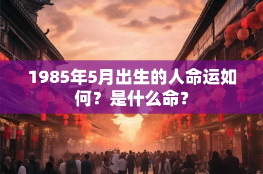 1985年5月出生的人命运如何?是什么命? 1985年5月出生的人命运如何?是什么命?