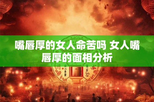 嘴唇厚的女人命苦吗 女人嘴唇厚的面相分析