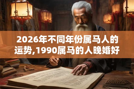 2026年不同年份属马人的运势,1990属马的人晚婚好吗