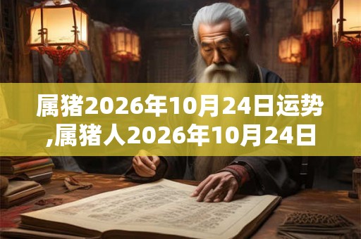 属猪2026年10月24日运势,属猪人2026年10月24日财运,生肖猪2026年10月24日运势