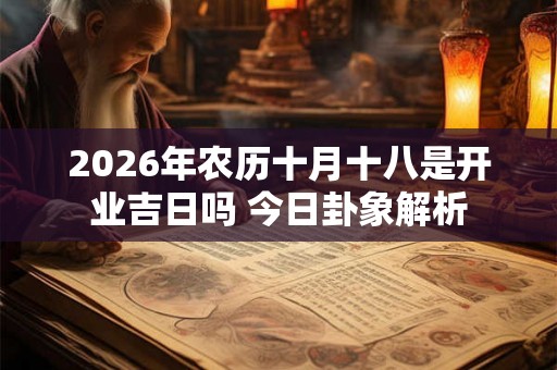2026年农历十月十八是开业吉日吗 今日卦象解析