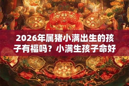 2026年属猪小满出生的孩子有福吗?小满生孩子命好吗? 2026年属猪小满出生的孩子有福吗?小满生孩子命好吗?