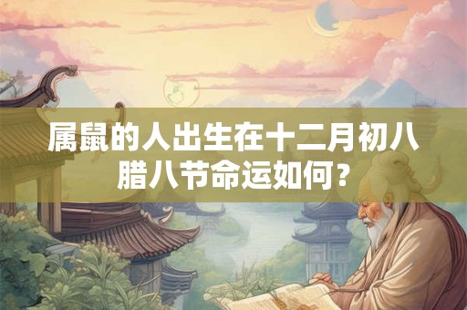 属鼠的人出生在十二月初八腊八节命运如何？