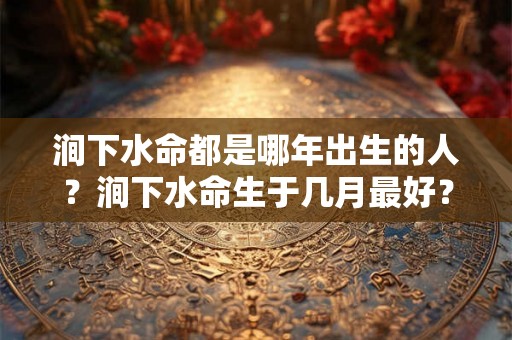 涧下水命都是哪年出生的人？涧下水命生于几月最好？