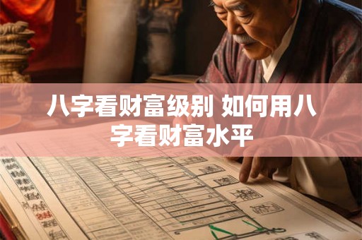 八字看财富级别 如何用八字看财富水平 八字看财富级别 如何用八字看财富水平