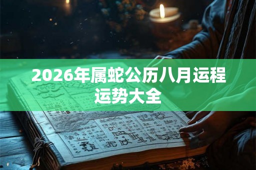 2026年属蛇公历八月运程运势大全 2026年属蛇公历八月运程运势大全