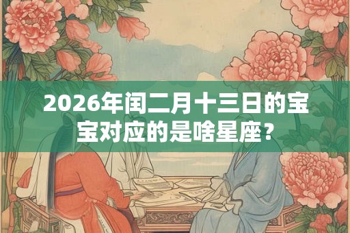 2026年闰二月十三日的宝宝对应的是啥星座？