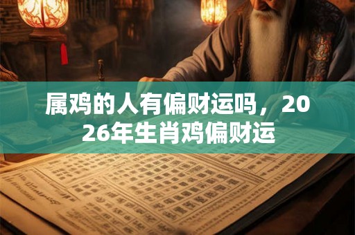 属鸡的人有偏财运吗，2026年生肖鸡偏财运