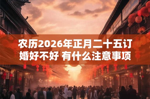 农历2026年正月二十五订婚好不好 有什么注意事项