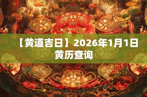 【黄道吉日】2026年1月1日黄历查询