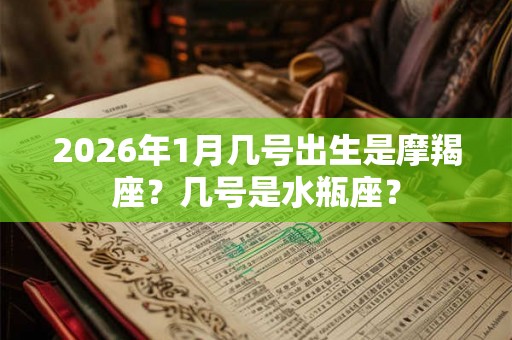 2026年1月几号出生是摩羯座？几号是水瓶座？