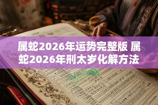 属蛇2026年运势完整版 属蛇2026年刑太岁化解方法