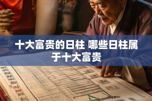 十大富贵的日柱 哪些日柱属于十大富贵 十大富贵的日柱 哪些日柱属于十大富贵