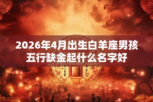 2026年4月出生白羊座男孩五行缺金起什么名字好