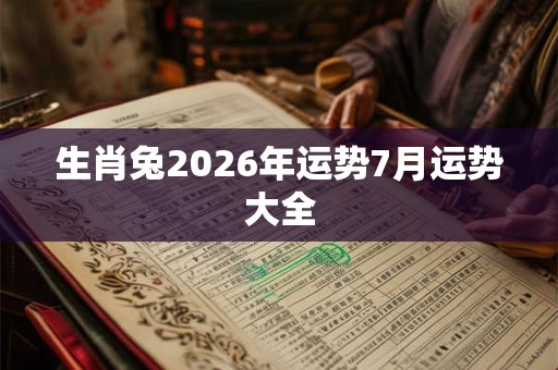 生肖兔2026年运势7月运势大全