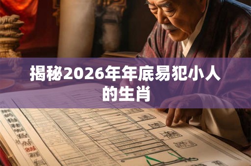 揭秘2026年年底易犯小人的生肖