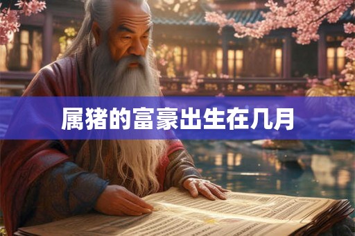 属猪的富豪出生在几月 属猪的富豪出生在几月