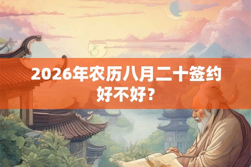2026年农历八月二十签约好不好? 2026年农历八月二十签约好不好?