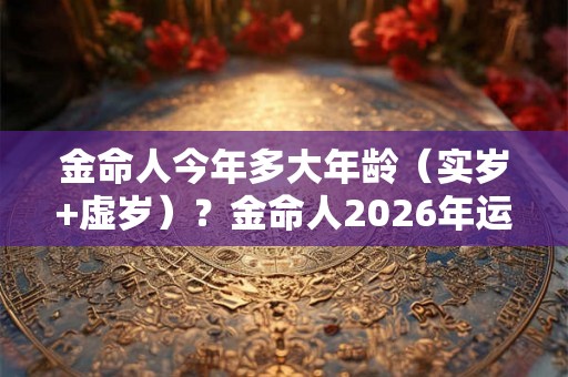 金命人今年多大年龄（实岁+虚岁）？金命人2026年运势