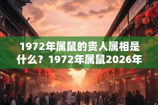 1972年属鼠的贵人属相是什么？1972年属鼠2026年运势如何？