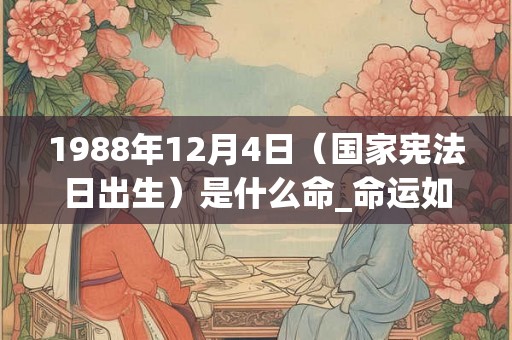 1988年12月4日（国家宪法日出生）是什么命_命运如何