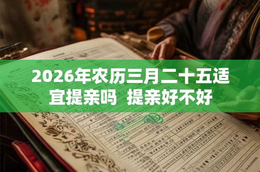 2026年农历三月二十五适宜提亲吗  提亲好不好