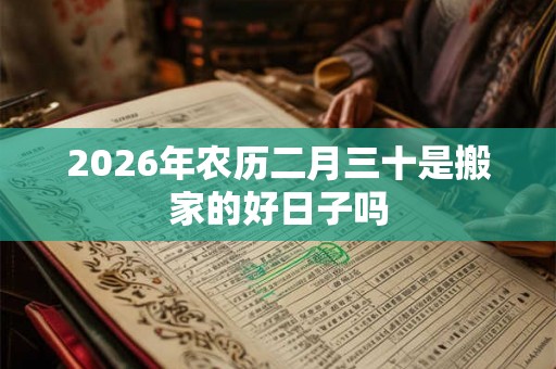 2026年农历二月三十是搬家的好日子吗