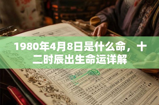 1980年4月8日是什么命，十二时辰出生命运详解