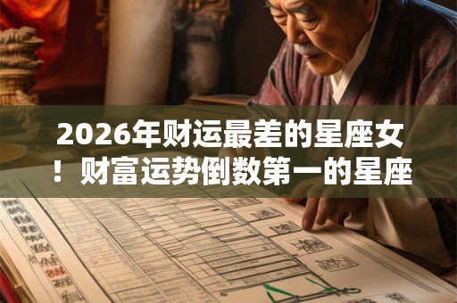2026年财运最差的星座女!财富运势倒数第一的星座女生 2026年财运最差的星座女!财富运势倒数第一的星座女生