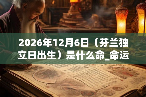 2026年12月6日（芬兰独立日出生）是什么命_命运如何