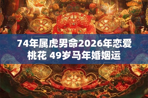 74年属虎男命2026年恋爱桃花 49岁马年婚姻运